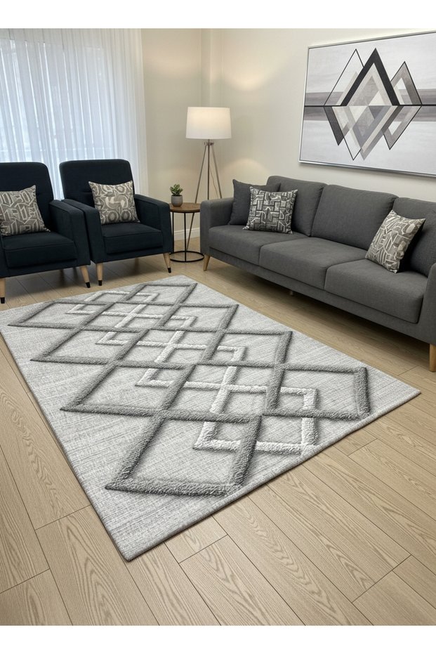 Plus Size Rug Cover Size 9 m² 250x350 cm or 12 m² 300x400 cm Washable Striped Rug Cover