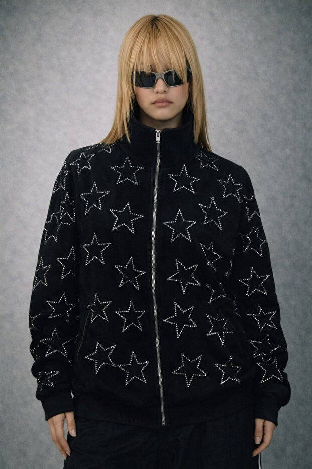 Star Taş Design Oversize Hırka - 1