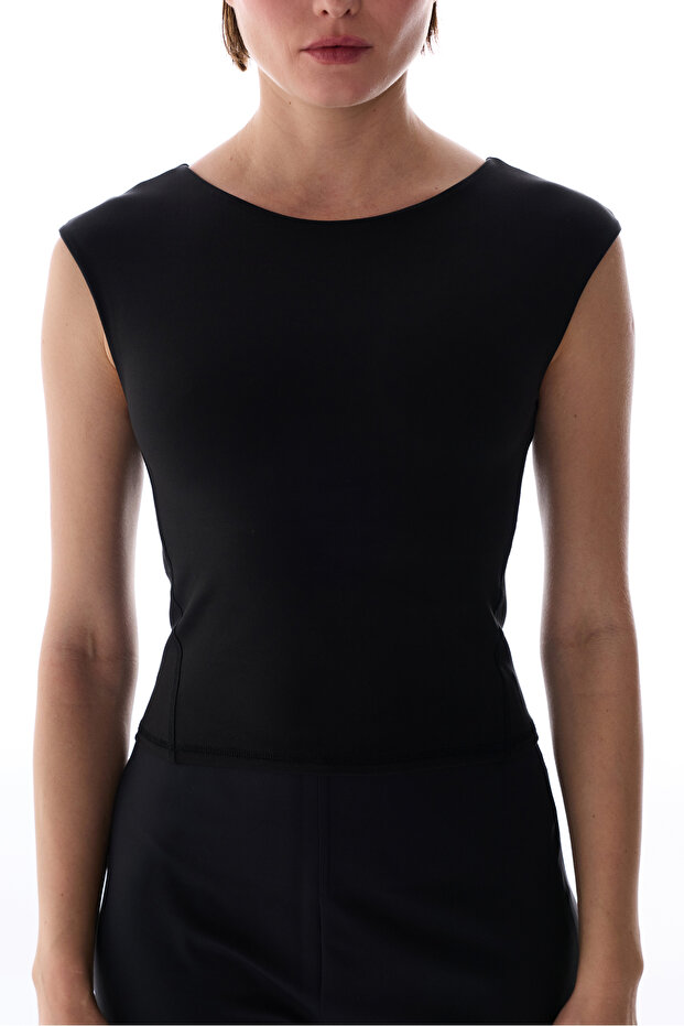 Siyah Flatlock Dikişli Aktif Üst - 2