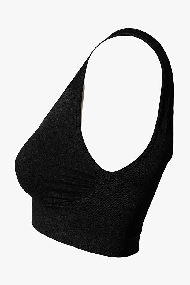 Siyah Seamless Yarım Büstiyer - 4