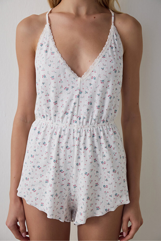 Ekru Pointel Teddy Bodysuit - 3