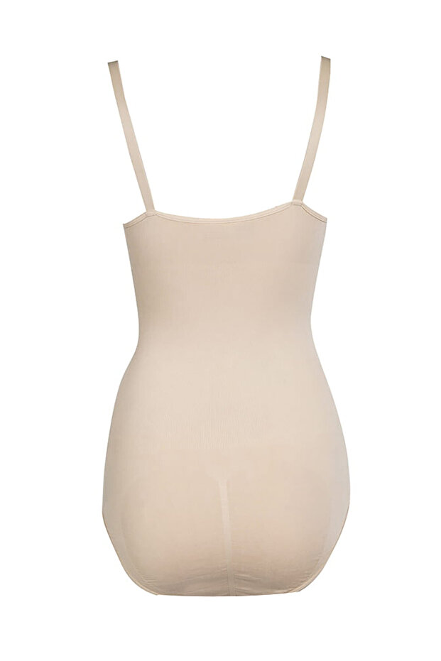 مشد صدر بلون البشرة مع حزام تحت الصدر - 5