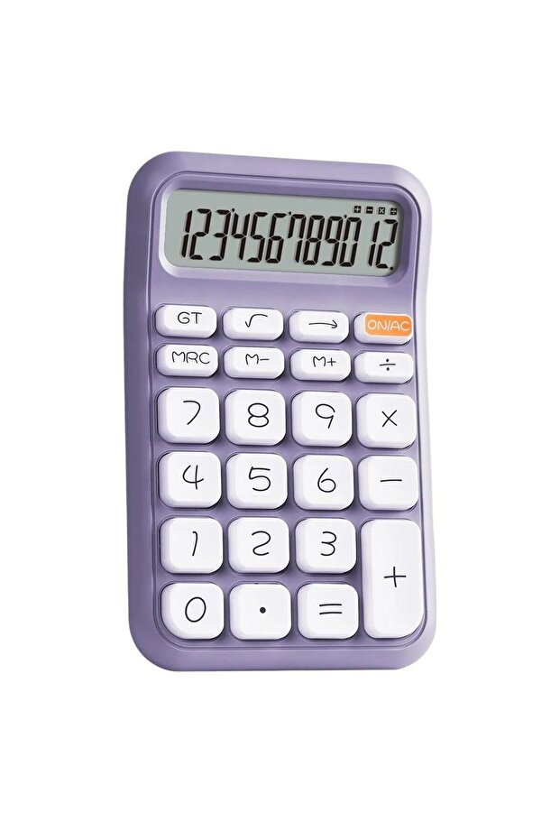 PM-25411 آلة حاسبة أرجوانية مكونة من 12 رقمًا