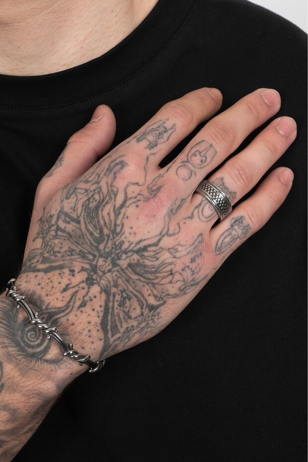 خاتم رجالي مصنوع من القش - 4