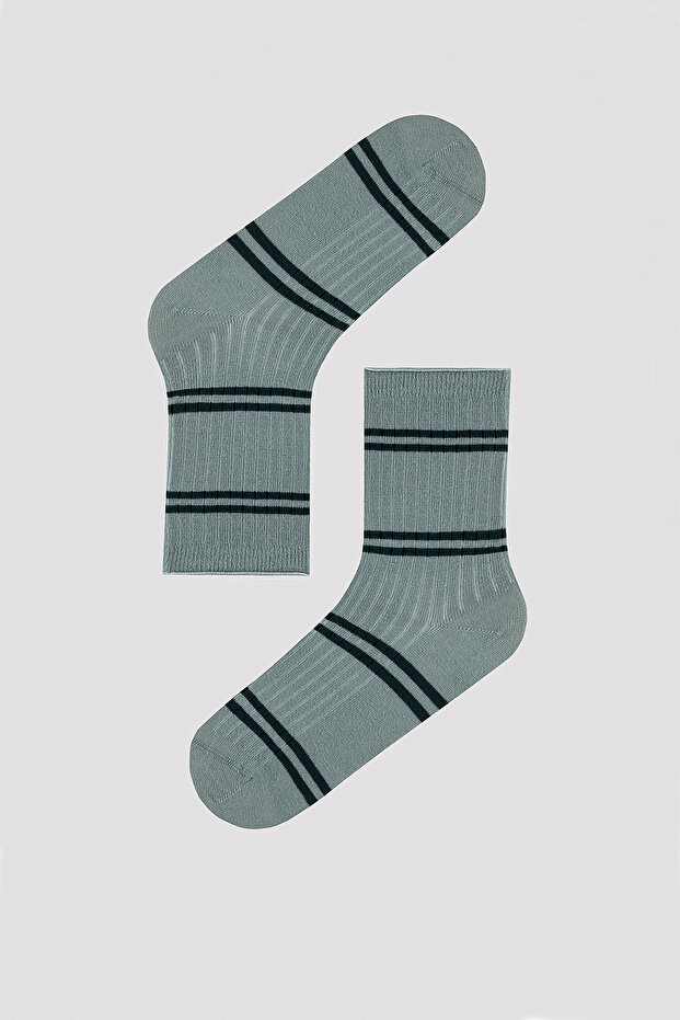 Block Striped 5-Piece Socks - 2