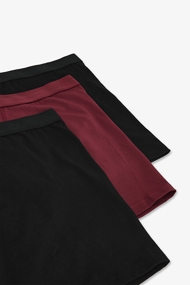 Erkek Pamuklu Basic Çok Renkli 3'lü Boxer - 5