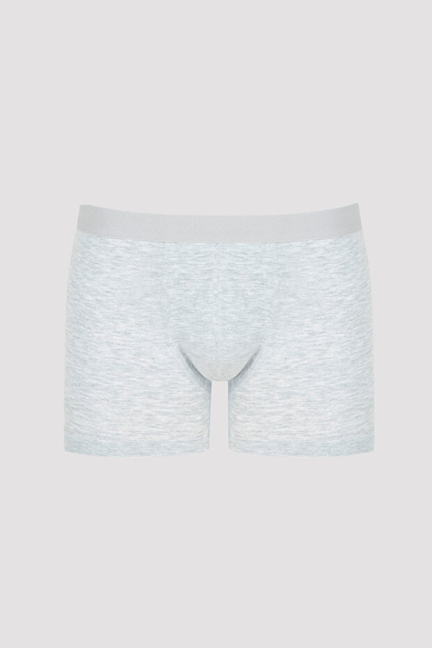 Erkek Basic Gri 3'lü Boxer - 3