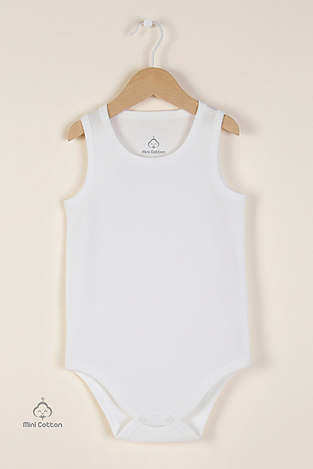 Sleeveless 100% Cotton Ribs Fabric Basic Baby Bodysuit for Girls and Boys
