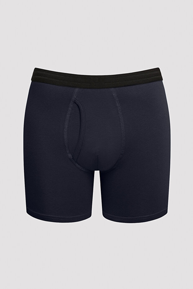 Erkek Pamuklu Basic Çok Renkli 3lü Boxer - 4