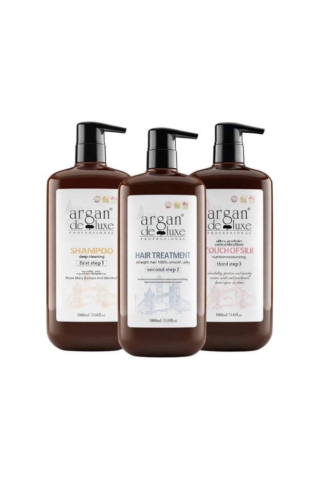 Argan Deluxe Straightening & Smoothing Hair Treatment 3-in-1