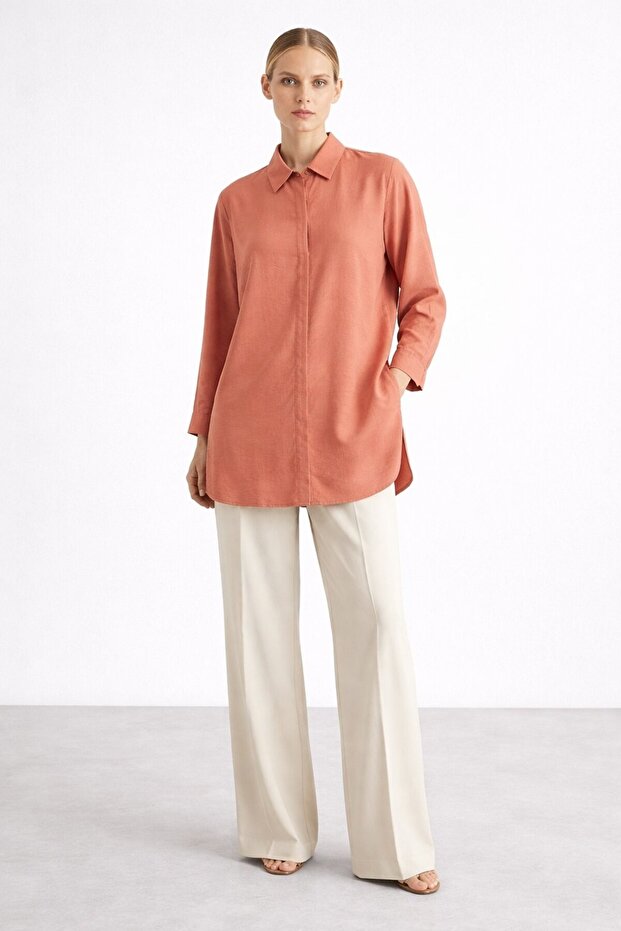 Y3001 Oversize Basic Gömlek - 1