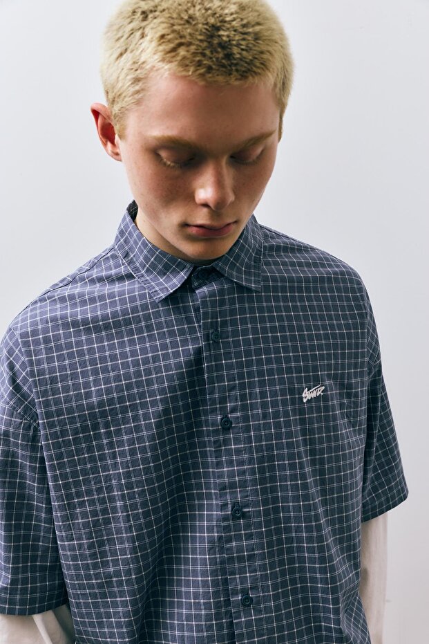 Çift kollu kareli gömlek - 5