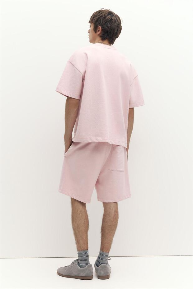 Logolu jogger bermuda şort - 6