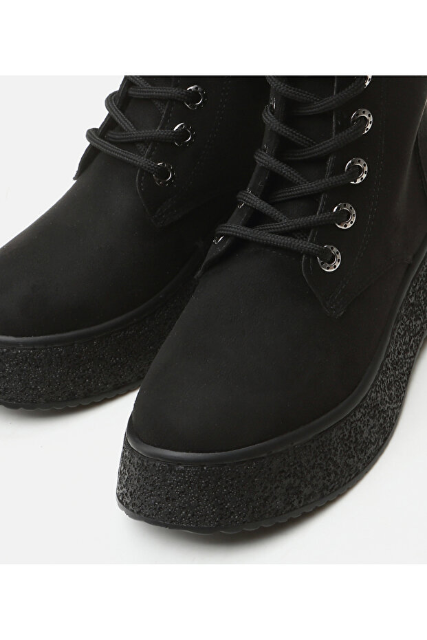 Kadın Siyah Düz Bot - 5