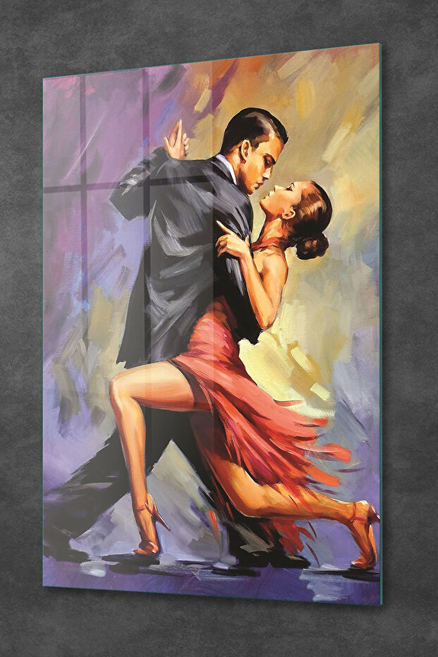 Tango Dance Themed Glass Table - 3