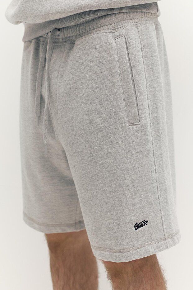 Logolu jogger bermuda şort - 7