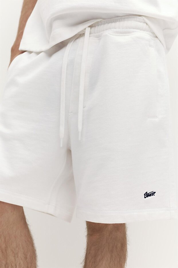 Logolu jogger bermuda şort - 7