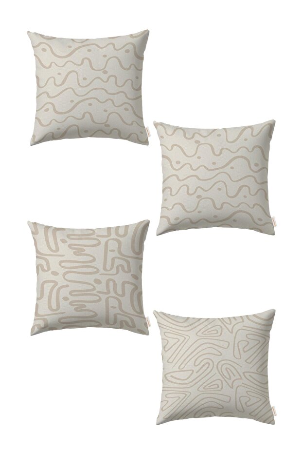 . Geometric 4-Piece Throw Pillow Cover Ds2