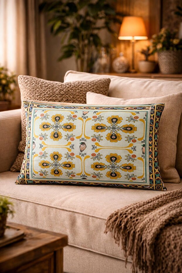 Double Sided Rectangular Throw Pillow Cover Tk10 - 1