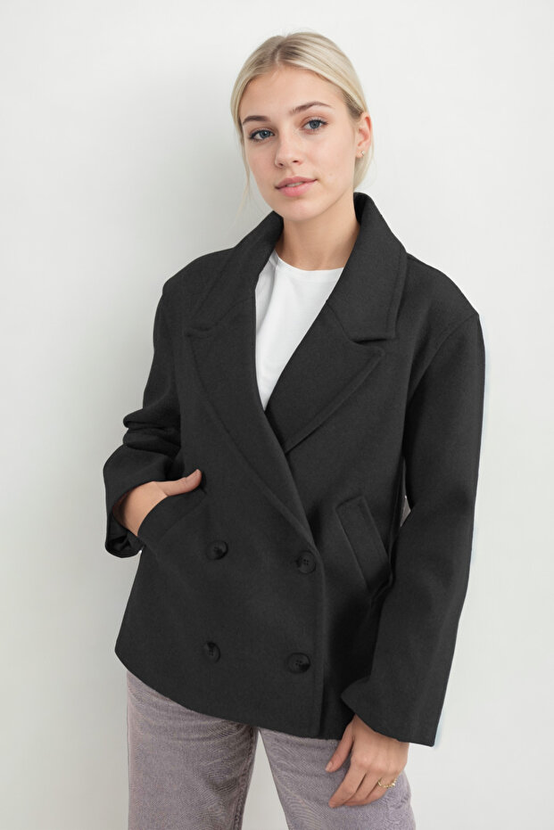 معطف قصير بأزرار - 4