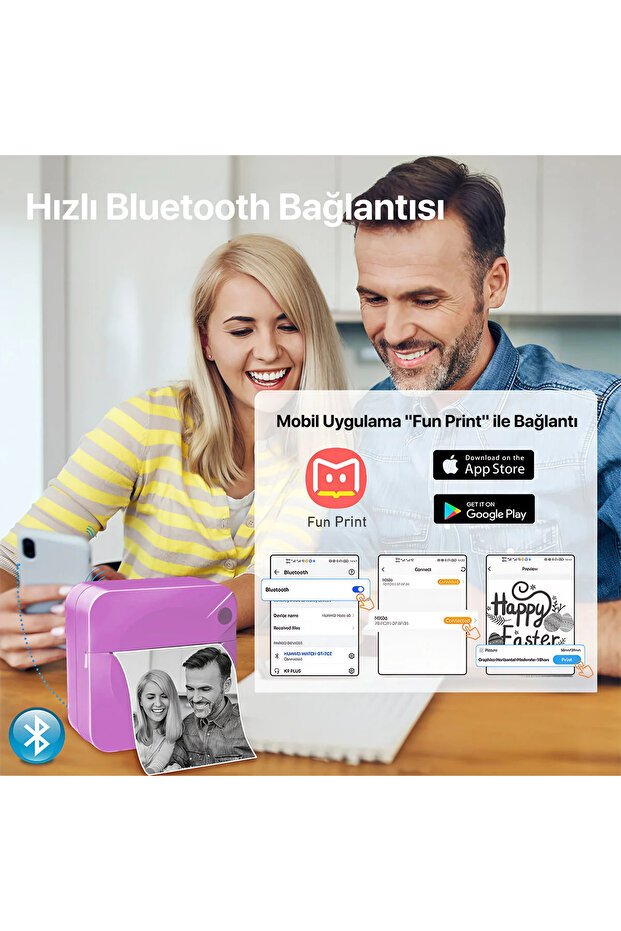 C17 MİNİ PRİNTER Pembe - 4