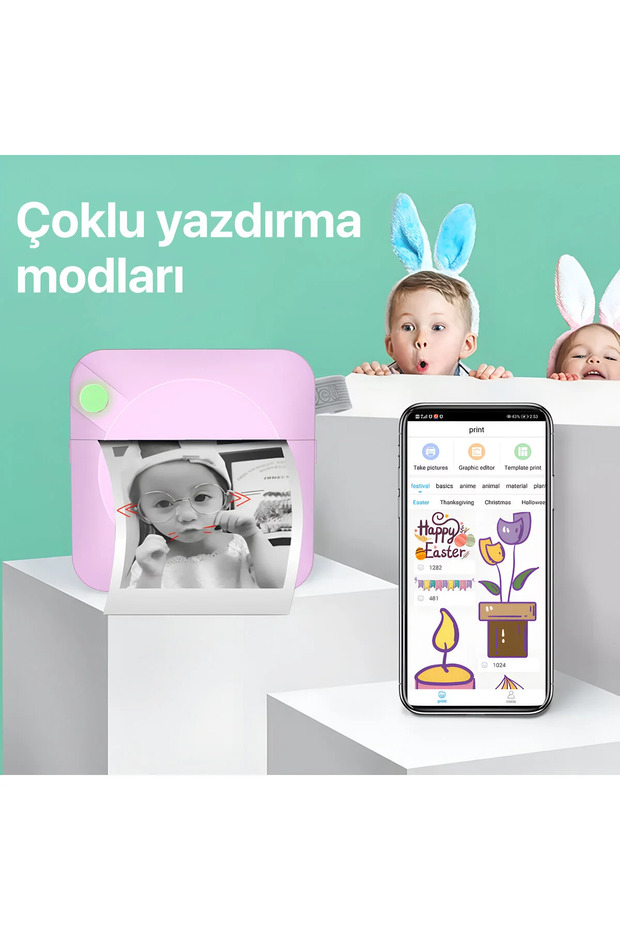 C17 MİNİ PRİNTER Pembe - 3