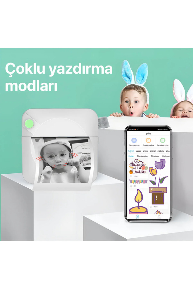 C17 MİNİ PRİNTER Beyaz - 4