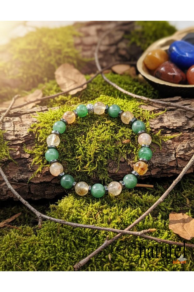 Original Citrine Aventurine Natural Stone Bracelet - Money and Abundance