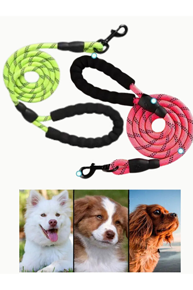 Mucit Homefosfor Colorful Night Vision Special Reflective Leash Rope Walking Rope 130 cm