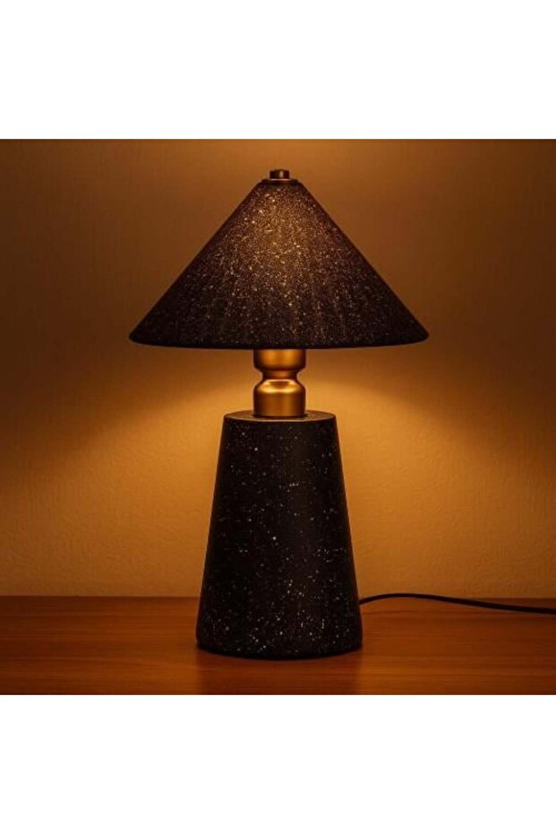 مصباح طاولة من القماش الأزرق - 1