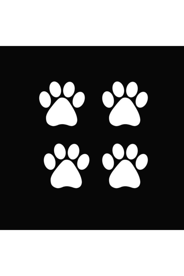 White 4Pcs 4Pcs Car Sticker Funny Cute Dog Paw Sticker Foot Prints Footprint Decal Animal Stickers V