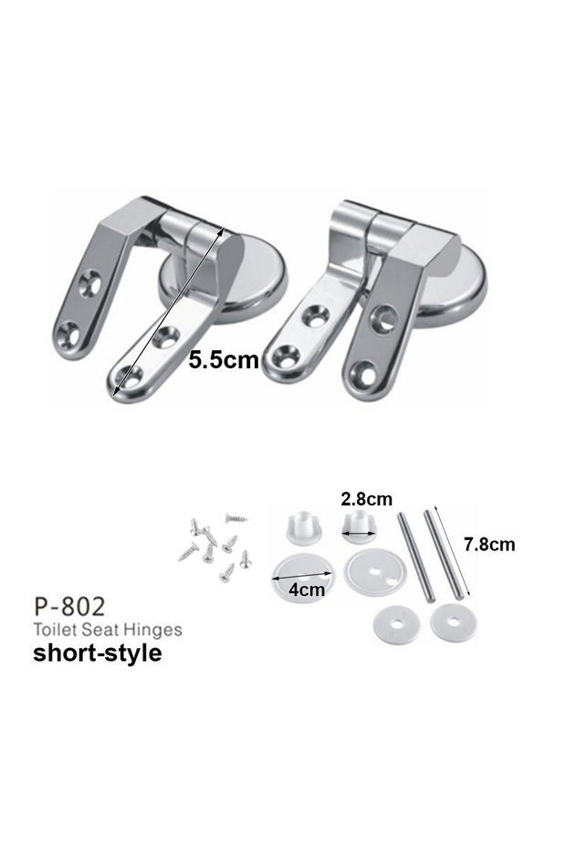 P-802 short Zinc Alloy Toilet Seat Hinge Flush Toilet Cover Mounting Connector Toilet Lid Hinge Moun