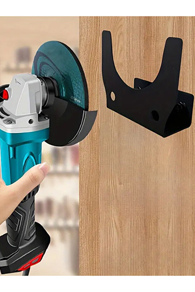 خطاف واحد لأدوات كهربائية، خطاف مثبت على الحائط، حامل تخزين لطاحونة الزاوية، حامل تخزين لأدوات المرآب - 8