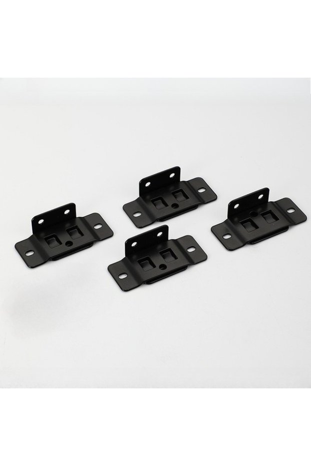 Black Set of 4 Pairs 4 Pair Metal Fixing Buckle Two in One Insert Furniture Laminate L Shap