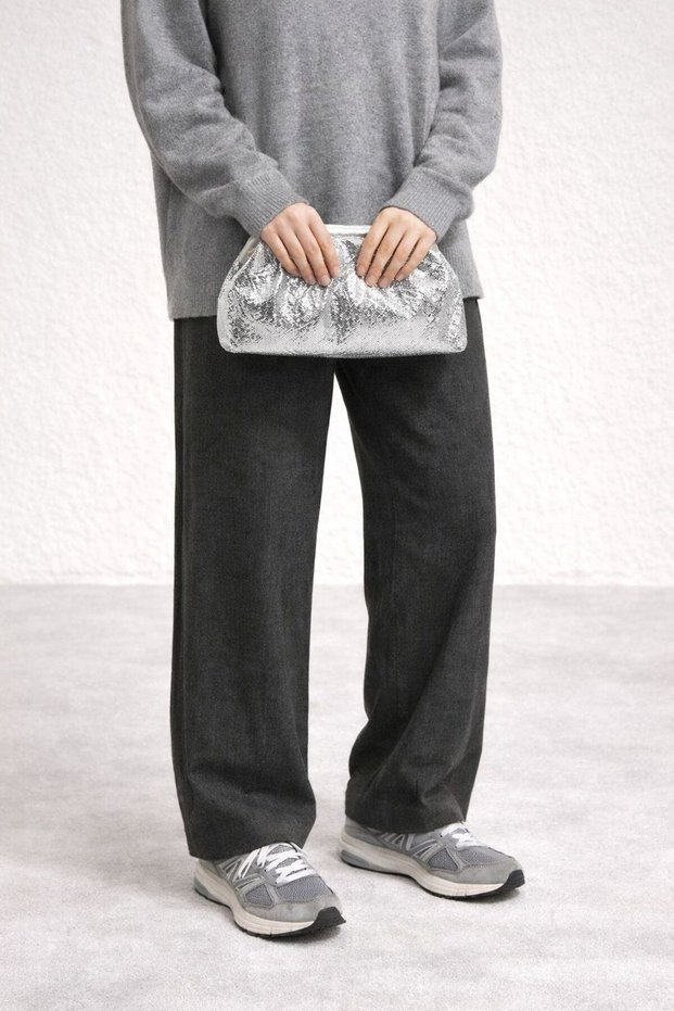 Lame Leather Women's Portfolio Model Bag