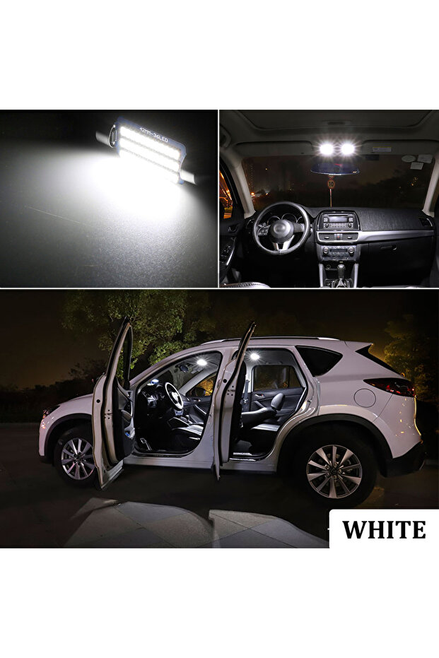 طقم إضاءة داخلية LED للسيارة بولو 6N 94-01 مكون من 4 قطع، أبيض 6000 كلفن، مناسب لسيارات فولكس فاجن باسات B5 B6 B7 CC جولف جيتا 3 4 5