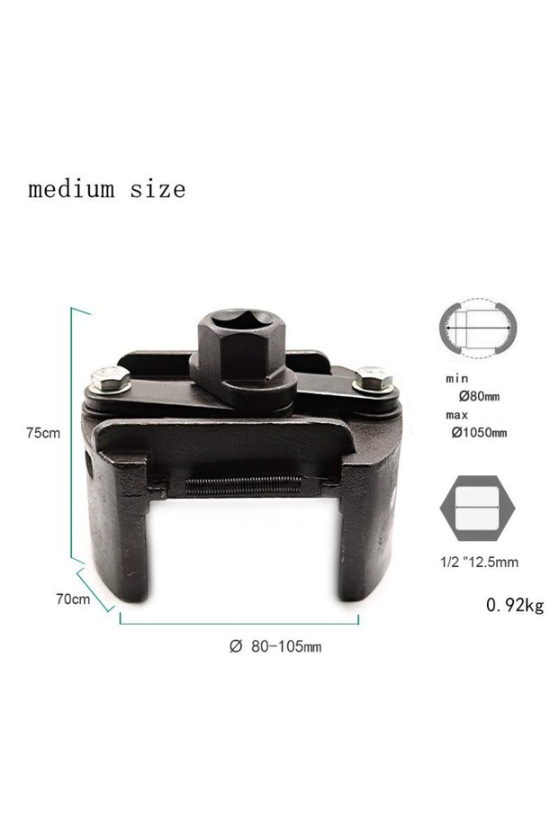 medium 60-80/80-105/105Adjustable Two-Jaws Oil Filter Wrench Filter Filter Wrenches Remover Steel Fu