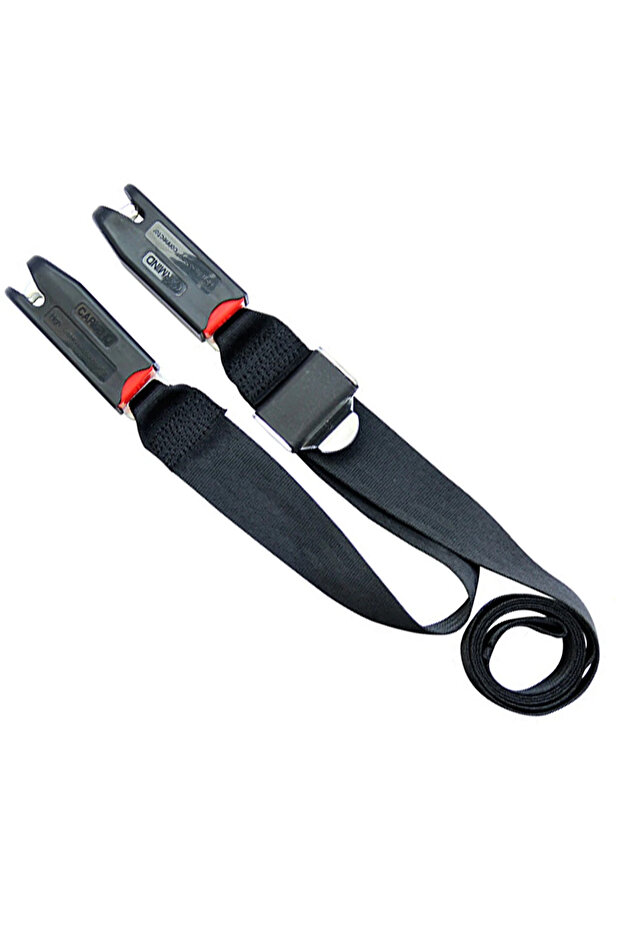 black 2 Point Strap Universal Car Child Safety Seat Belt Isofix Latch Interface Adjustable Connectio