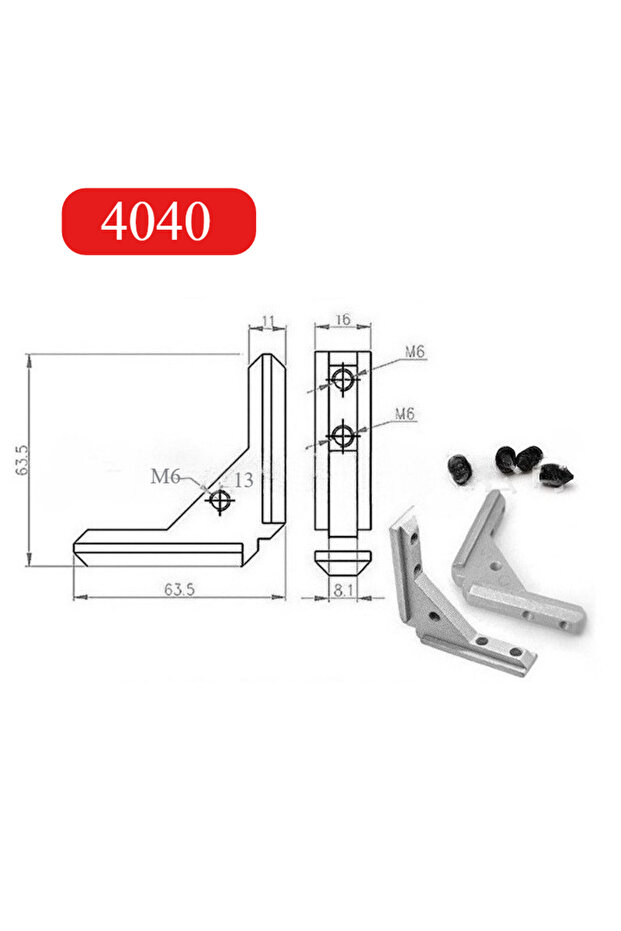 4040-2PC 2020 3030 4040 لوحة تركيب الألواح، معدات تثبيت الزوايا والفتحات، رمز زاوية إطار الباب P