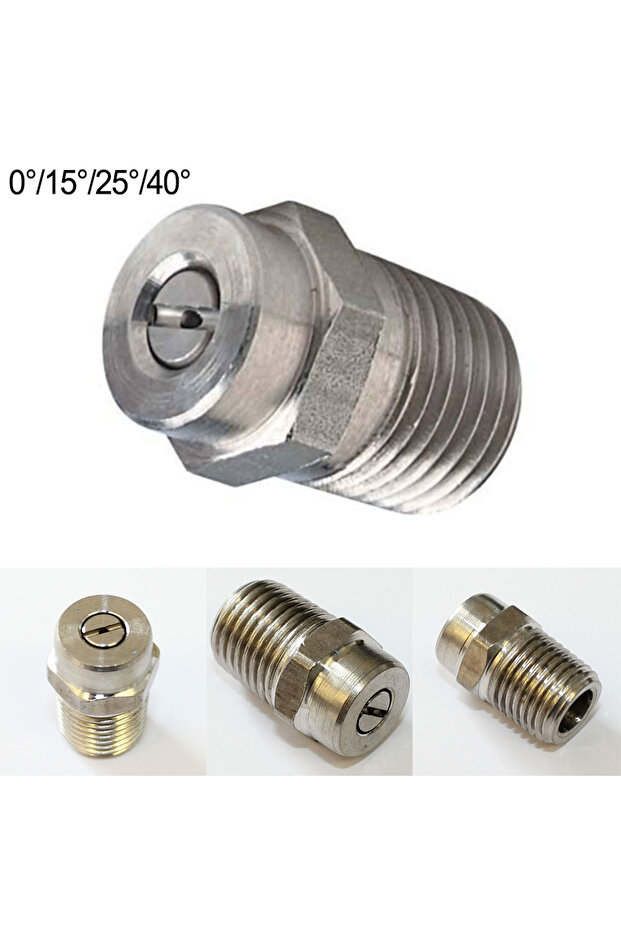 15 degree 1pc Pressure Washer Cleaning Nozzle 0 15 25 40 Degree Water Jet Angle Speed 1/4 Thread For