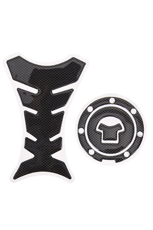Gas Cap Cover Sticker and protector 3D Carbon Fiber Gel Gas Fuel Tank Pad Protector Sticker Motor...