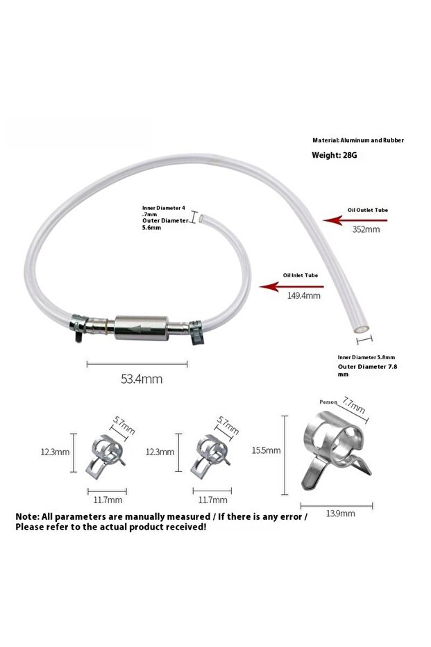 AS PIC 1 Set Durable Bleeder Fluid Hose Hydraulic Clutch Valve Tube Kit Motorcycle Brake Bleeding