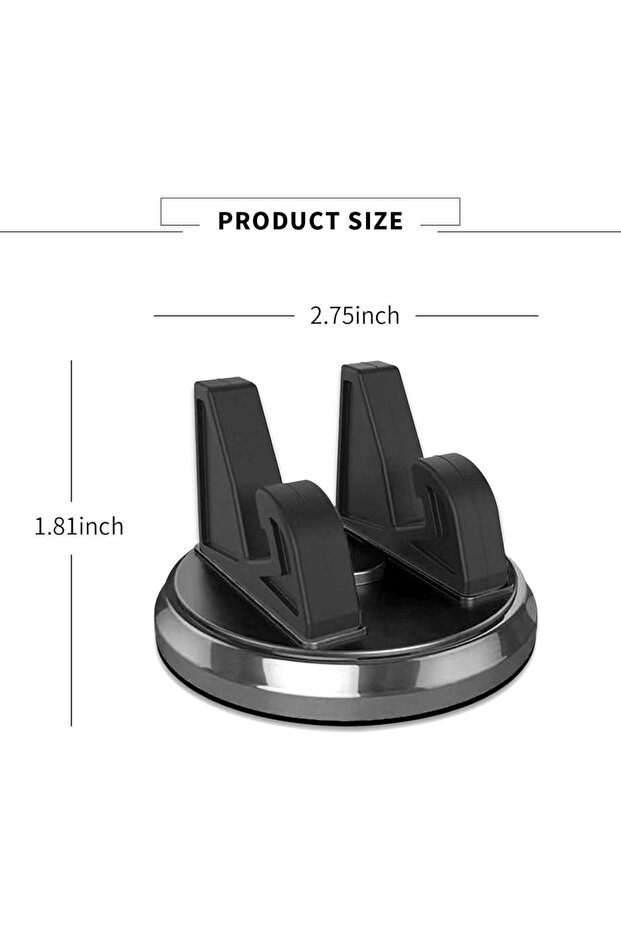 black 360 Degree Rotating Car Phone Holder Dashboard Holder with Anti-slip Pad for IPhone Xiaom...