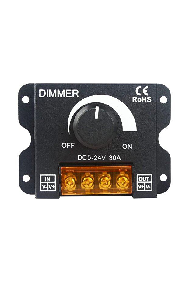 مفتاح تعتيم LED 30A-DIMMER-cap، يعمل بتيار مستمر 12 فولت/24 فولت، 8 أمبير/30 أمبير، وحدة تحكم قابلة لتعديل السطوع للسيارات والمركبات الترفيهية (مفردة)
