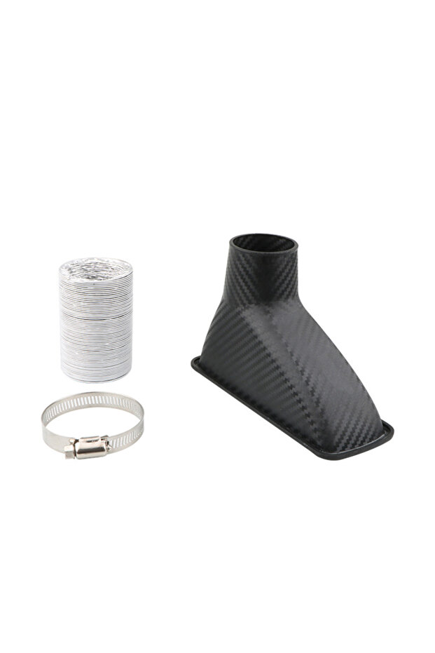 Square Universal Car Air Intake Pipe Hose Kit For Front Bumper Turbo Ram Air Cold Air Efficiency Eng