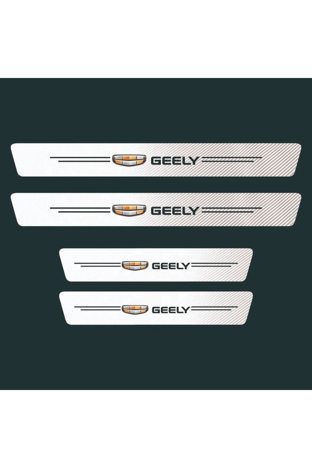 4Pcs Car Door 1/4/5Pcs Leather Car Door Sill Protector Carbon Fiber Sill Strip For Geely Coolray Geo