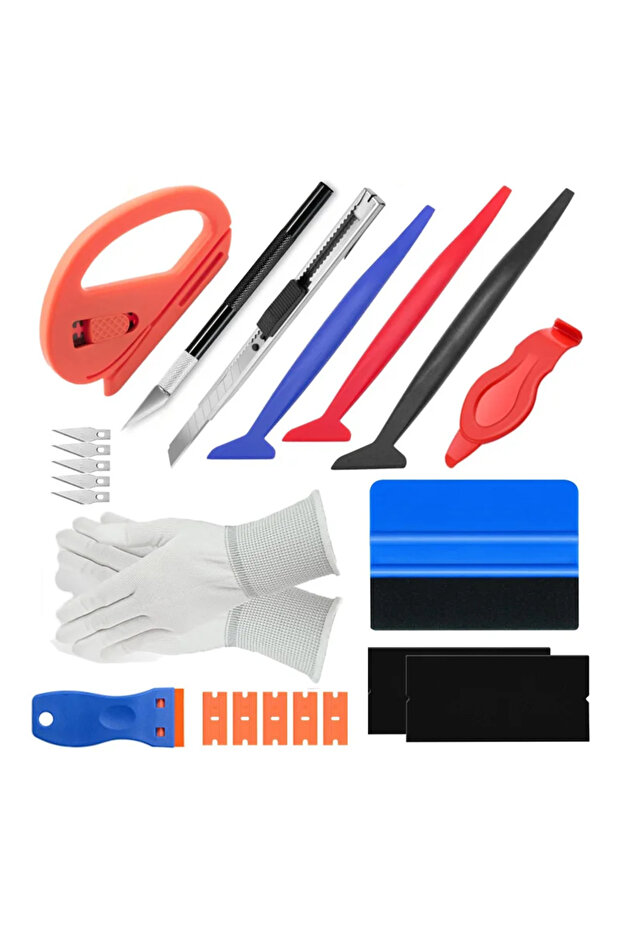 Kit 1-23pcs Auto Vinyl Wrap Tools Kit Car Window Tinting Film Installation Felt Squeegee Vinyl Tinti