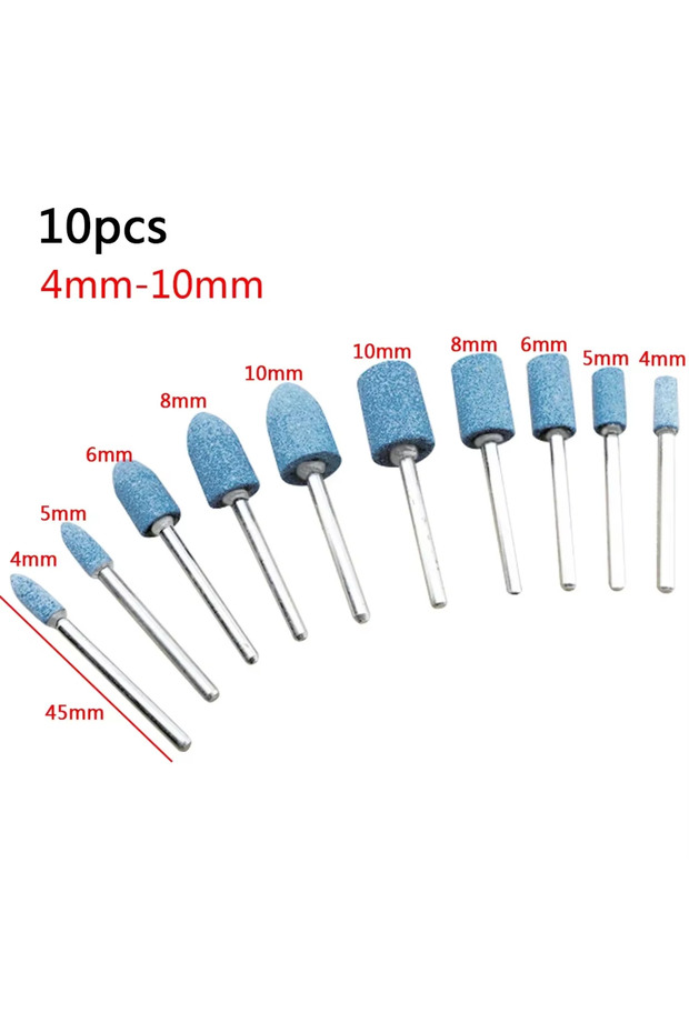 Blue 10pcs Polishing Head Wheel Head Abrasive Mounted For Dremel Rotary Power Tools Electric Grindin