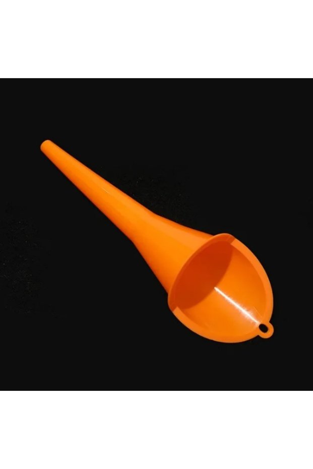 Orange 1PC Car Long Stem Funnel Gasoline Oil Fuel Filling Tools Anti-splash Plastic Oil Funnel Moto
