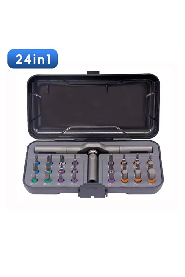 24 in 1 24 in 1 Magnetic Screwdriver Set Magnetic Compact and Portable Ratchet Screwdriver with Reve